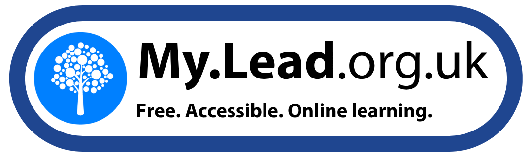     Lead Scotland logo of a tree. Text 'My.Lead.org.uk.' with the tagline 'Free. Accessible. Online learning.'